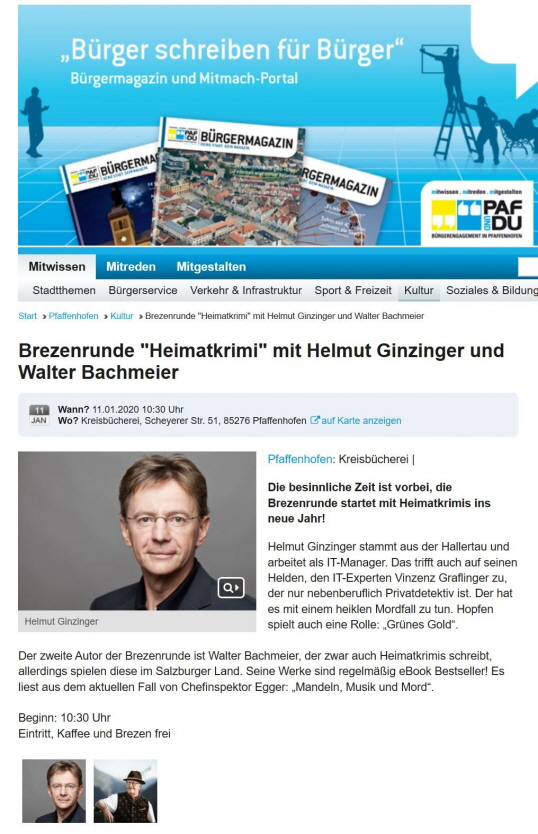 Brezenrunde Heimatkrimi Vorank�ndigung